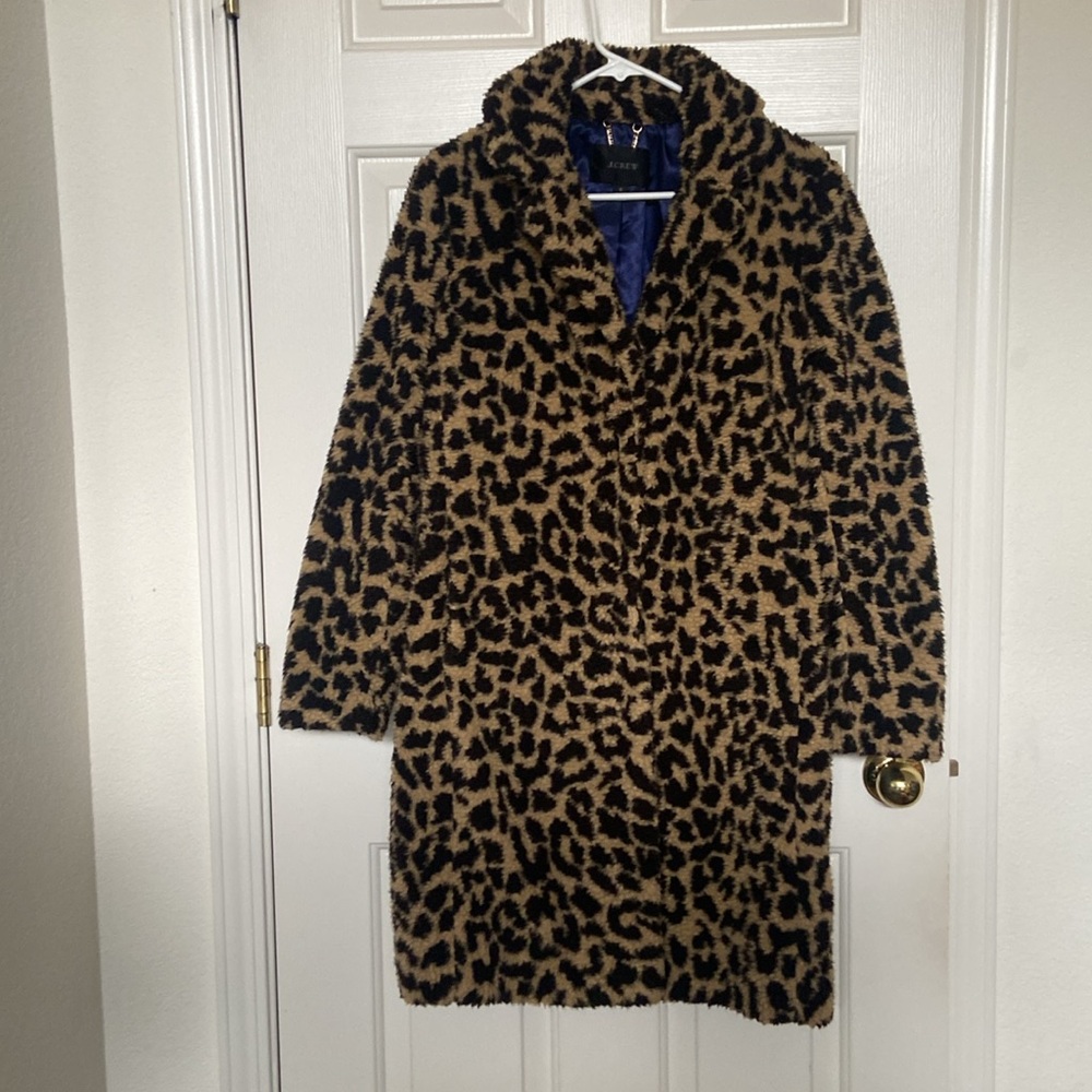 J. Crew Leopard Teddy Jacket leopard print - Picture 8 of 13